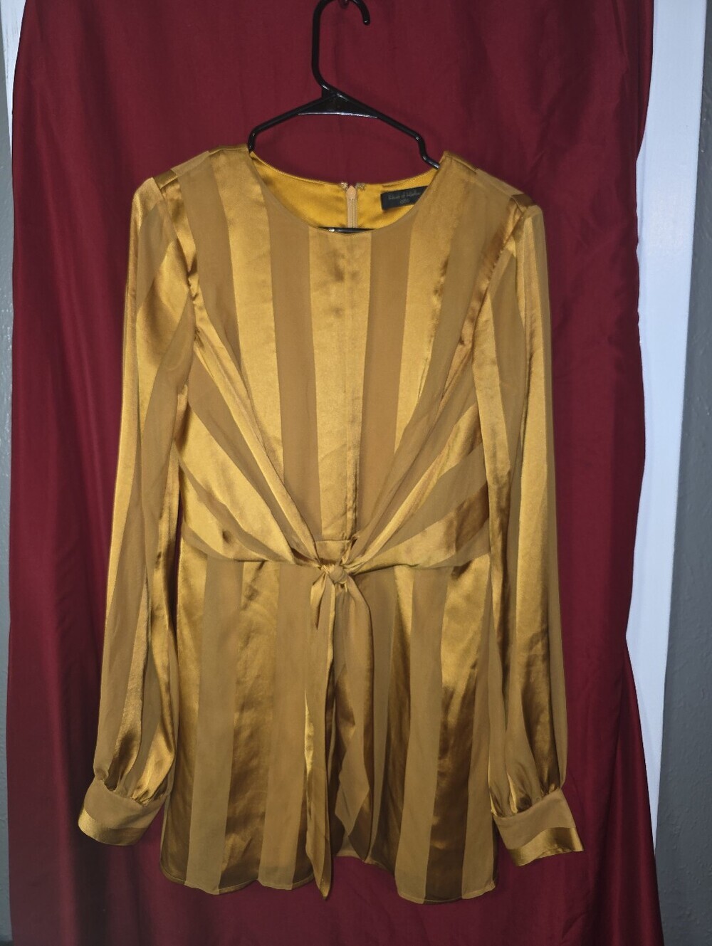 House of Harlow 1960 x REVOLVE Lotta Mini Dress Inca Gold Stripe - Size S